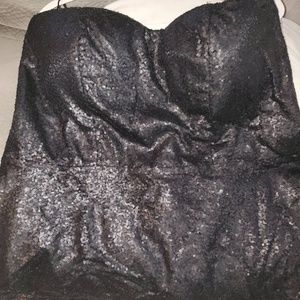 Torrid Black Sequin Tube Plus Size
